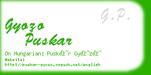 gyozo puskar business card